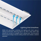RAB SWISHAIR2X2/E SWISH AIR LED Troffer — 35W/26W/18W Selectable — 3500K/4000K/5000K — Battery Backup — White