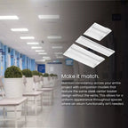 RAB SWISHAIR2X2/MVS SWISH AIR LED Troffer — 35W/26W/18W Selectable — 3500K/4000K/5000K — Microwave Sensor — White