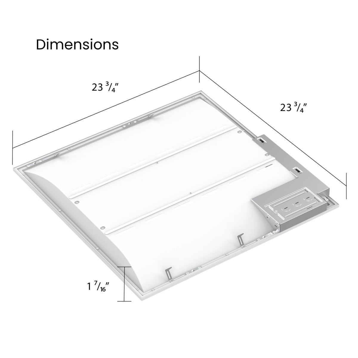 RAB SWISHAIR2X2/MVS SWISH AIR LED Troffer — 35W/26W/18W Selectable — 3500K/4000K/5000K — Microwave Sensor — White
