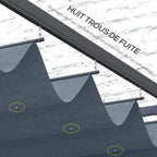 Retractable Pergola Replacement Cover, UV30+ Protected Fabric for 2.85 x 2m Pergola, Dark Grey