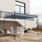 UV30+ Retractable Canopy for 9.8'x7.1' Pergola, Dark Grey