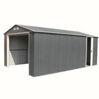 Sapphire Olympian Fronted Apex Metal Garage - All Sizes