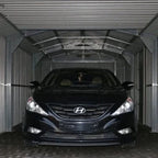 Sapphire Olympian Fronted Apex Metal Garage - All Sizes