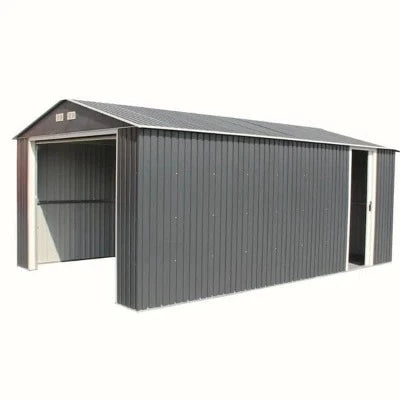 Sapphire Olympian Fronted Apex Metal Garage - All Sizes