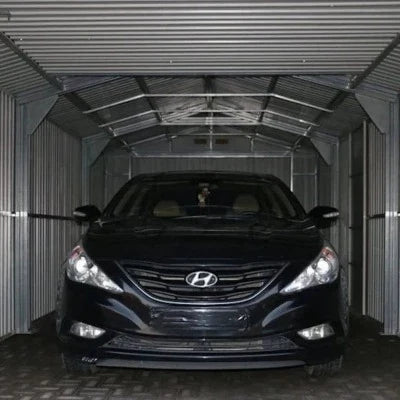 Sapphire Olympian Fronted Apex Metal Garage - All Sizes