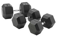 York Barbell 37.5 KG - 50 KG Rubber Hex Dumbbell Pack