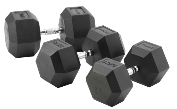 York Barbell 37.5 KG - 50 KG Rubber Hex Dumbbell Pack