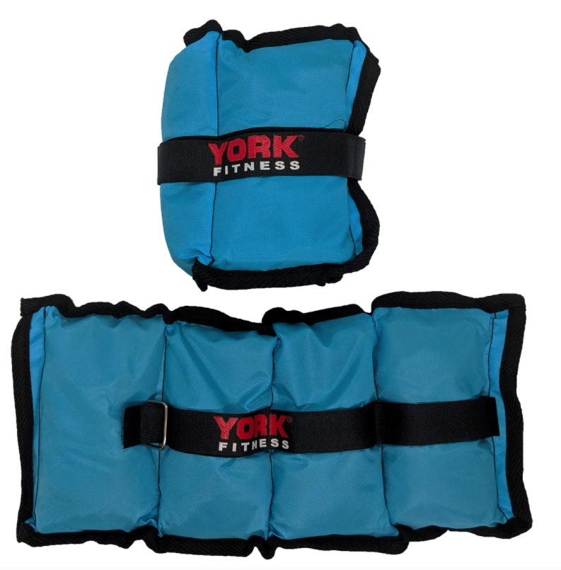 York Fitness 2 x Ankle Wrist & Weights