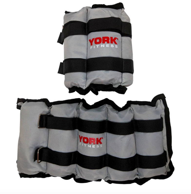 York Fitness 2 x Ankle Wrist & Weights