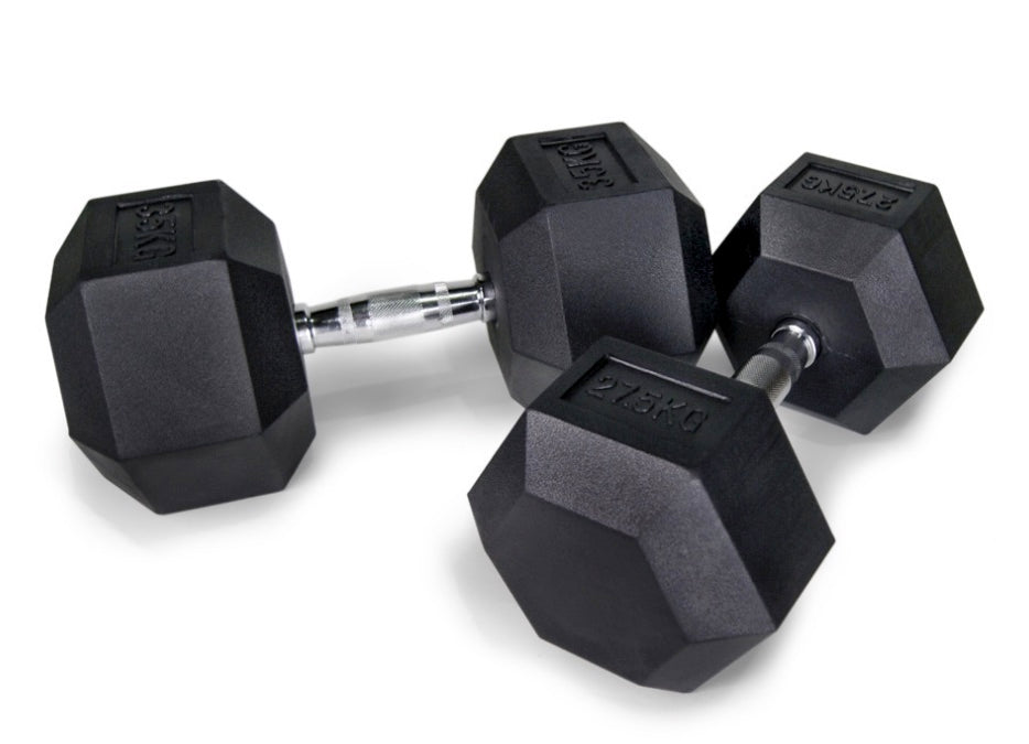 Vega Rubber Hex Dumbbells