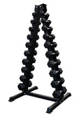 Swiss Barbell 1kg - 10kg Rubber Hex Dumbbell Set with Rack
