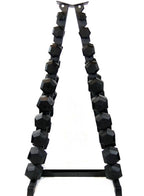Swiss Barbell 1kg - 10kg Rubber Hex Dumbbell Set with Rack