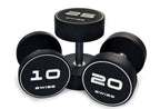 Swiss Barbell Urethane Dumbbell Set 2.5kg-50kg with Rack