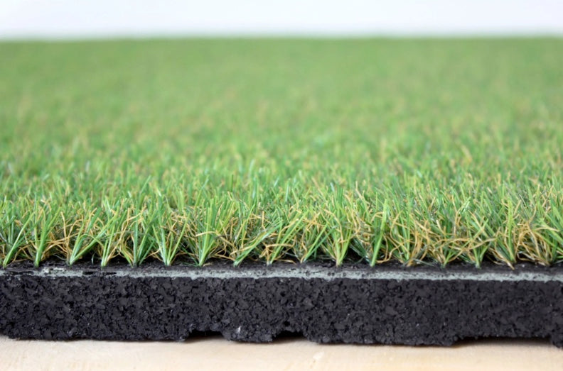 Cannons Artificial Grass Rubber Garden Tiles 1m x 1m x 40mm