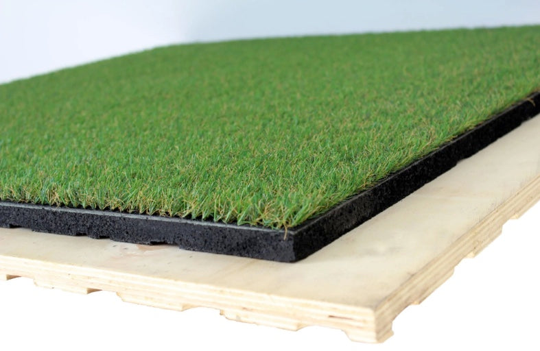 Cannons Artificial Grass Rubber Garden Tiles 1m x 1m x 40mm