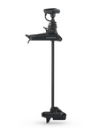 Garmin Kraken Trolling Motors shown in black with streamlined design featuring a motor shaft, propeller, and cable connection for marine electronics and fishing tackle use.