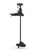 Garmin Kraken Trolling Motors shown in black with streamlined design featuring a motor shaft, propeller, and cable connection for marine electronics and fishing tackle use.