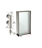 CRL Brushed Stainless Cabinet Door Pivot Hinges - 12PVH