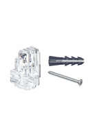 CRL 1/8" Clear Mirror Clip, Screw and Anchor Set - Package - 7AWSA
