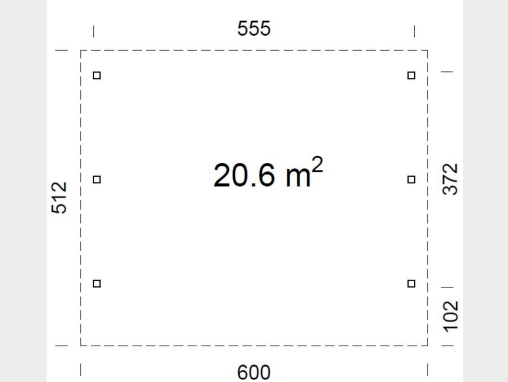 Palmako | Karl M (18'4" x 12'2" | 222 sq.ft.) Large Pavilion or Modern Flat Roof Double Carport