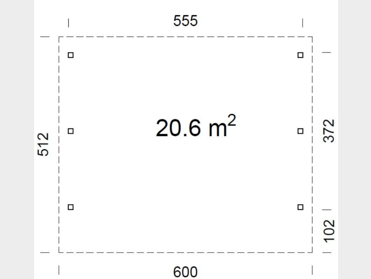 Palmako | Karl M (18'4" x 12'2" | 222 sq.ft.) Large Pavilion or Modern Flat Roof Double Carport