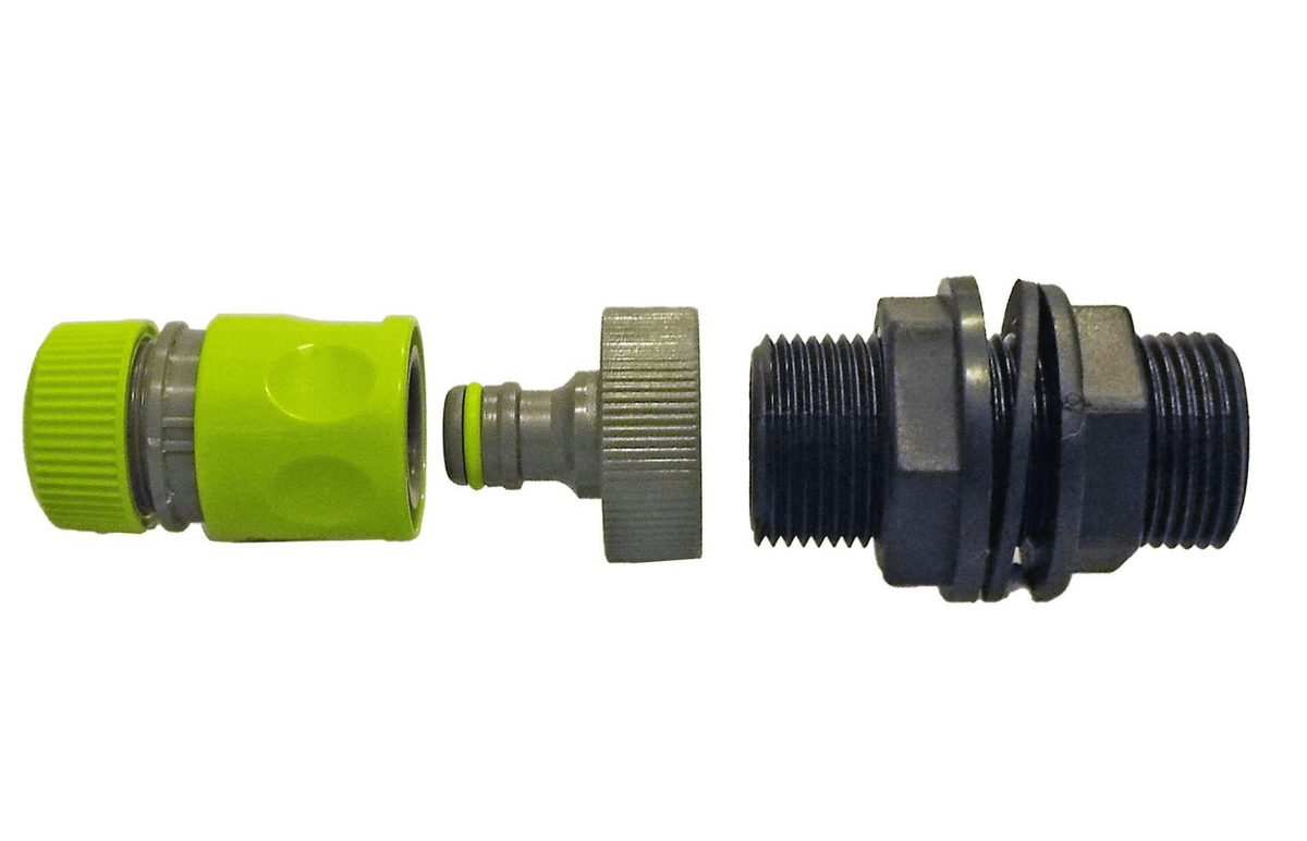 Water Butt Kit 1/2” BSPM with Quick Adaptor and Hose Connector (Lime)