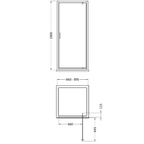 Matrix 6mm Glass Recessed Pivot Shower Door