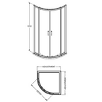 Foundry 5mm Glass 2 Door Quadrant Shower Enclosure - Chrome