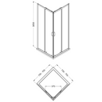 Foundry 5mm Glass Corner Entry Shower Enclosure - Chrome