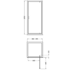 Foundry 5mm Glass Pivot Shower Door - Chrome