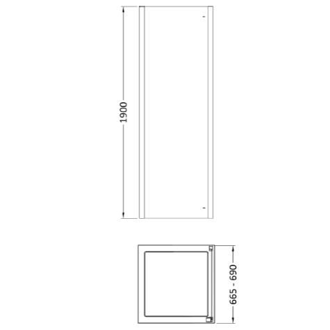 Oasis 8mm Glass Side Panel - Chrome