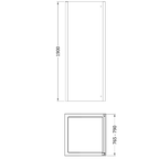 Oasis 8mm Glass Side Panel - Chrome