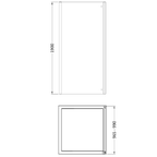 Oasis 8mm Glass Side Panel - Chrome