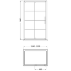 Cove 8mm Glass Recessed Sliding Shower Door - Matt Black