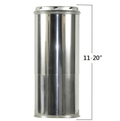 6-Inch Adjustable Chimney Pipe (11" to 20" Telescoping Length)