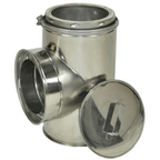 8-Inch Chimney Pipe Tee with Cleanout Cap (Stainless Steel)