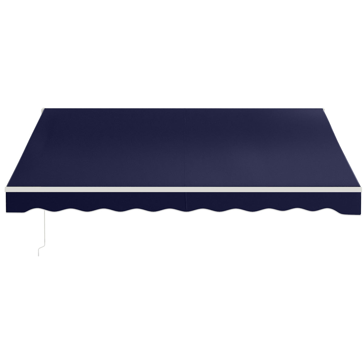 12' x 10' Electric Retractable Awning with Remote & Crank Handle, Blue