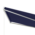 12' x 10' Electric Retractable Awning with Remote & Crank Handle, Blue