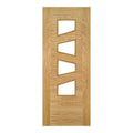 Seville Prefinished Oak Glazed (4 Light/Slanted) Internal Door - All Sizes - Deanta