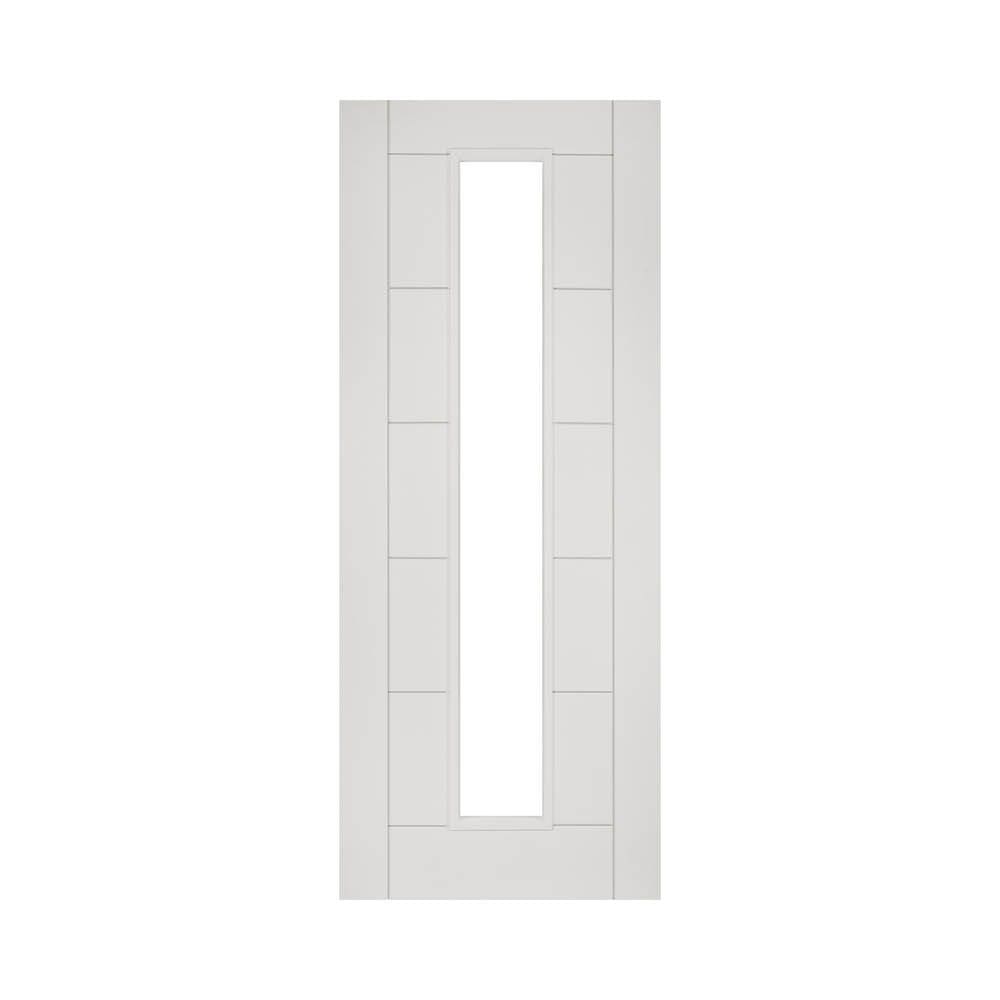 Seville White Primed 1 Glazed Light Panel Internal Fire Door FD30 - All Sizes