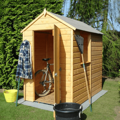 Shiplap 6ft x 4ft Single Door Apex Shetland Shed