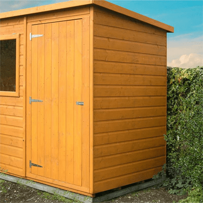 Shiplap 6ft x 4ft Single Door Pent Shed  / One Window