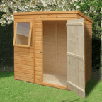 Shiplap 6ft x 4ft Single Door Pent Shed  / One Window