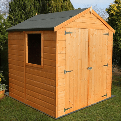 Shiplap 6ft x 6ft Double Door Apex Arran Shed w/ Window