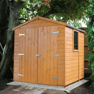 Shiplap 6ft x 6ft Double Door Apex Arran Shed w/ Window