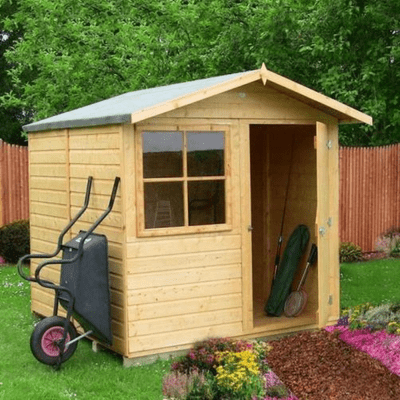 Shiplap 7ft x 7ft Single Door Apex Abri Shed w/ Window