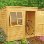 Shiplap 7ft x 7ft Single Door Pent Shed w/ Window