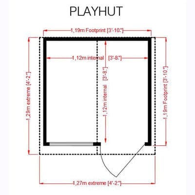Playhut Playhouse - 4ft x 4ft