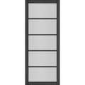 Shoreditch Black Prefinished Glazed Internal Door - All Sizes