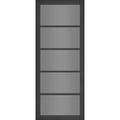 Shoreditch Black Prefinished Tinted Glazed Internal Door - All Sizes